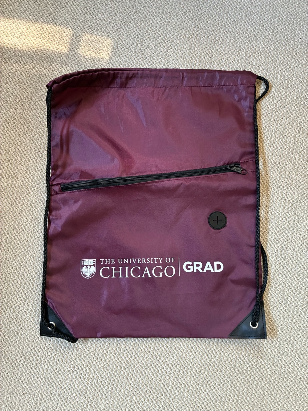 The University of Chicago Maroon Drawstring Backpack UChicago